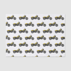 Cruiser motorcycle cartoon illustration  tissue paper