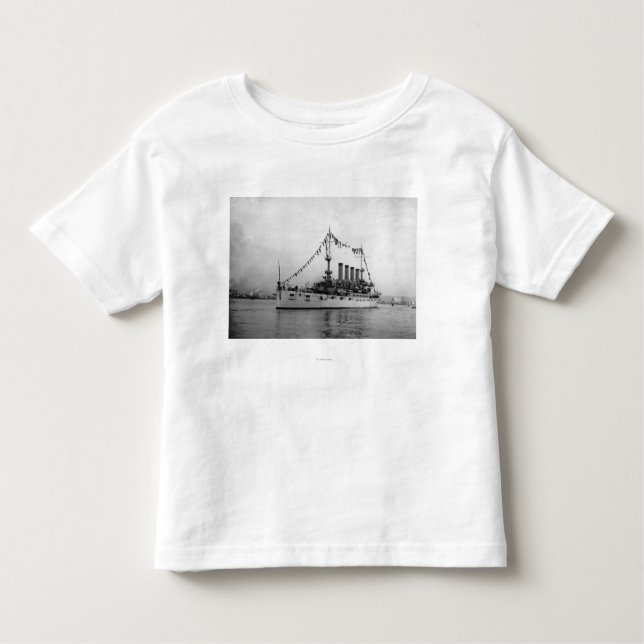 Cruiser Washington anchored in Seattle Harbour Toddler T-Shirt (Front)