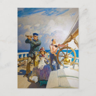 Cruises by Newell Convers Wyeth Holiday Postcard