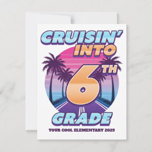 Cruisin’ Back to School 6th Grade Card