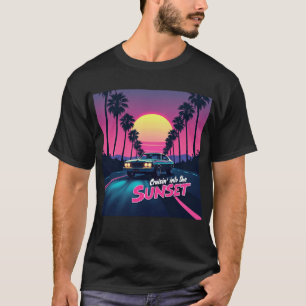 Cruisin' into the Sunset - 80s Retro Drive T-Shirt