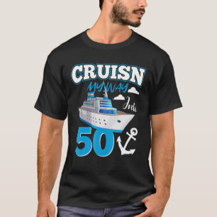 Cruisin My Way Into 50 Year Old 50th Birthday Squa T-Shirt