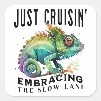 Cruisin' Slow Lane Life Square Sticker