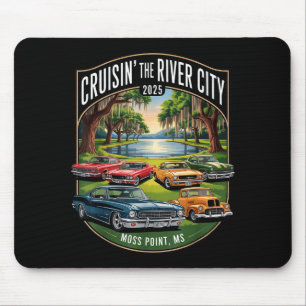 Cruisin The River City 2025 Moss Int Ms Clic Car D Mouse Pad