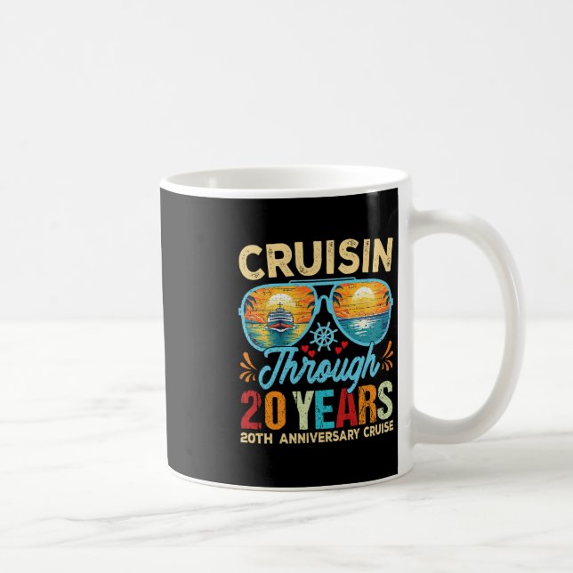 Cruisin Through 20 Years 20th Wedding Anniversary  Coffee Mug (Right)