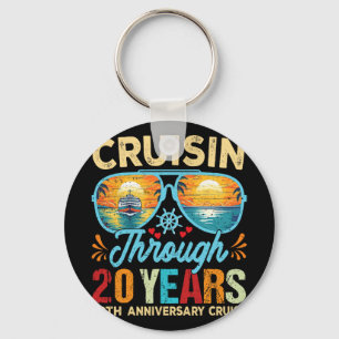 Cruisin Through 20 Years 20th Wedding Anniversary Key Ring