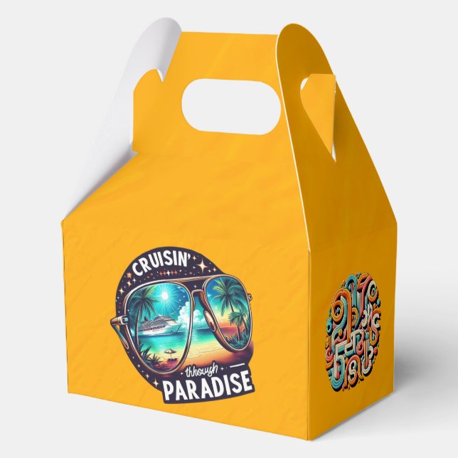 Cruisin’ Through Paradise: Tropical Escape Vibes Favour Box (Front)