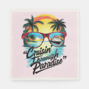 Cruisin’ Through Paradise: Tropical Escape Vibes  Napkin