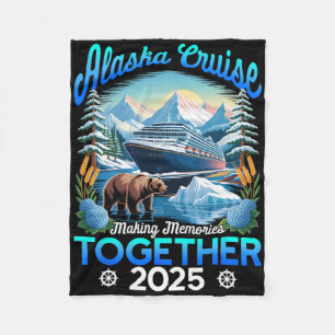 Cruisin Together Alaska 2025 Alaska Cruise Family Fleece Blanket