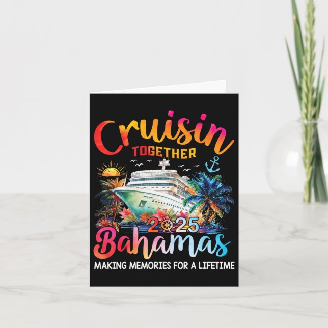 Cruisin Together Bahamas 2025 Shirt Family Cruise  Card (Front)