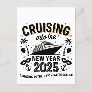 Cruising 2025 Making Memories Together Family  Announcement Postcard