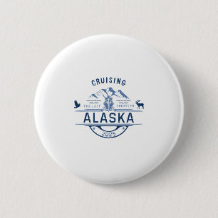 Cruising Alaska 2025 Shirt Family Cruise Alaska Ma 6 Cm Round Badge