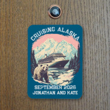 Cruising Alaska Retro Ship Door Marker