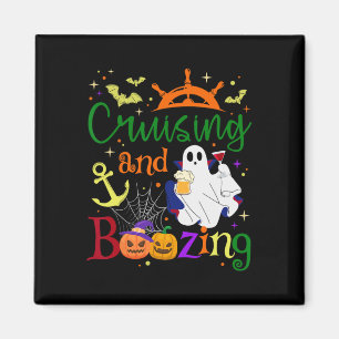 Cruising And Boozing Halloween Spooky Ghost Cruise Magnet