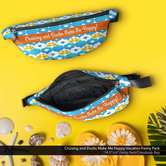 Cruising and Ducks Make Me Happy-Vacation Bum Bags (Cruising and Ducks Make Me Happy-Vacation Fanny Pack/Crossbody Bag)