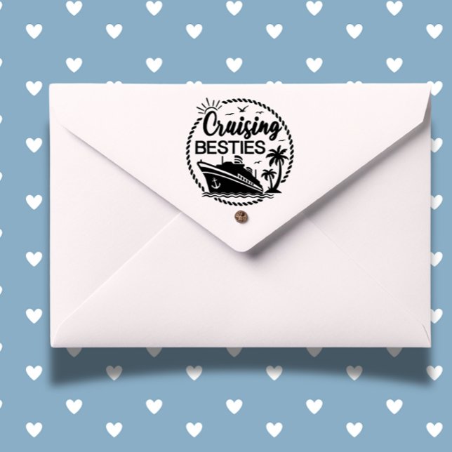 Cruising Besties theme Self-inking Stamp (Celebrate friendship with the Cruising Besties self-inking stamp )