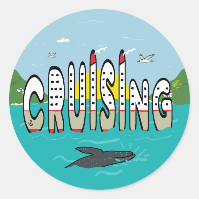 Cruising Classic Round Sticker (Front)