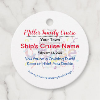 Cruising Duck Favour Tags