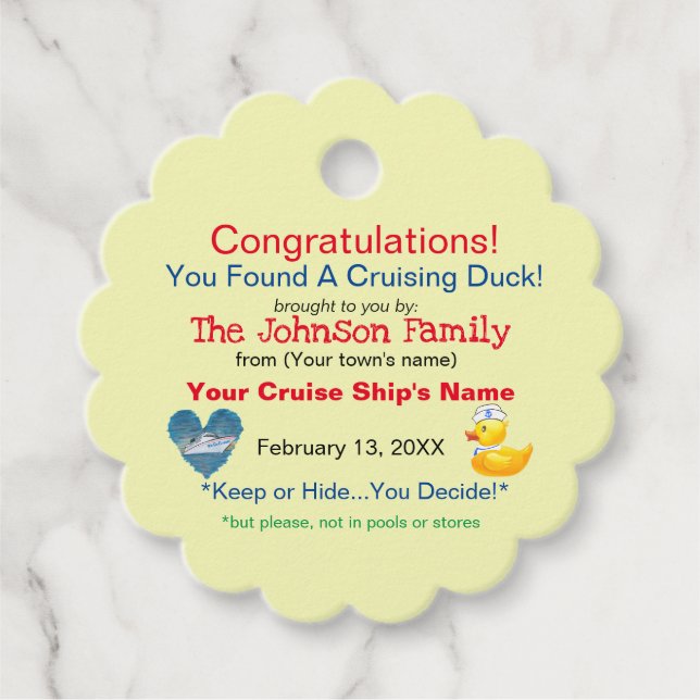 Cruising Duck Tag (Front)