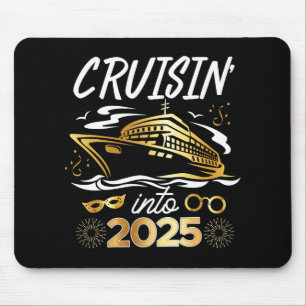 Cruising Into 2025 New Years Eve Cruise Vacation M Mouse Pad