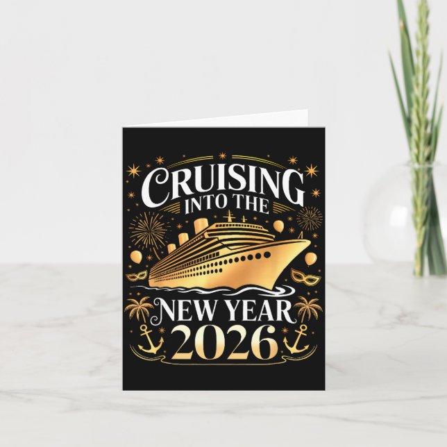Cruising Into 2026 New Years Eve Party Favors Fami Card (Front)