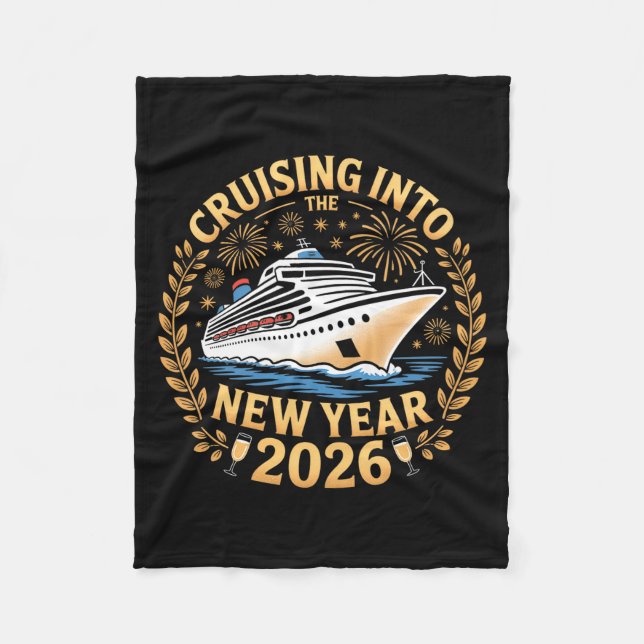 Cruising Into 2026 New Years Eve Party Favors Fami Fleece Blanket (Front)