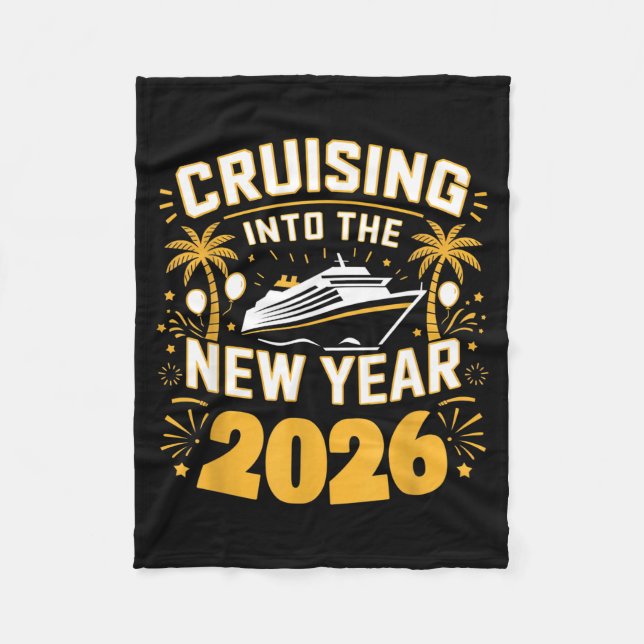 Cruising Into 2026 New Years Eve Party Favors Fami Fleece Blanket (Front)
