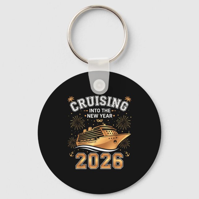 Cruising Into 2026 New Years Eve Party Favors Fami Key Ring (Front)
