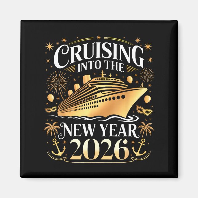 Cruising Into 2026 New Years Eve Party Favors Fami Magnet (Front)