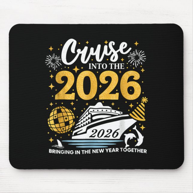 Cruising Into 2026 New Years Eve Party Favors Fami Mouse Pad (Front)