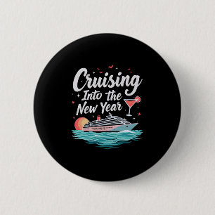 Cruising Into 2026 New Years Eve Party Matching Fa 6 Cm Round Badge