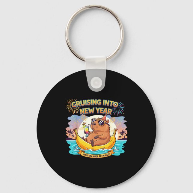 Cruising Into 2026 New Years Eve Party Matching Fa Key Ring (Front)