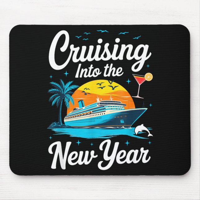 Cruising Into 2026 New Years Eve Party Matching Fa Mouse Pad (Front)