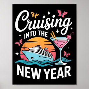 Cruising Into 2026 New Years Eve Party Matching Fa Poster