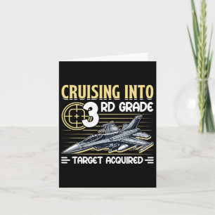 Cruising Into 3rd Grade Jet Fighter First Day Back Card