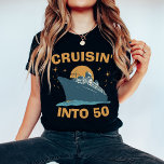 Cruising Into Custom Age Birthday Cruise Shirt<br><div class="desc">Ahoy there matey! If you're looking for the perfect birthday shirt to rock on your special day, then look no further than our personalised Cruisin' Into Birthday shirt! Whether you're turning 18 or 80, this shirt can be customised to fit your age and style. Just imagine yourself cruising in your...</div>
