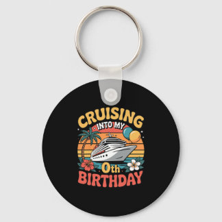 Cruising Into My 0th Birthday  Key Ring