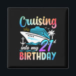 Cruising Into My 21st Birthday 21 Years Old Birthd Magnet<br><div class="desc">Cruising Into My 21st Birthday 21 Years Old Birthday Cruise</div>