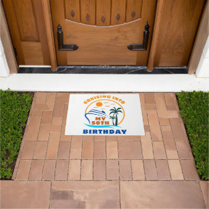 Cruising Into My 50th Birthday Boat Doormat