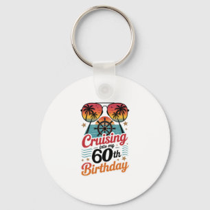 Cruising Into My 60th Birthday Key Ring