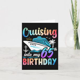 Cruising Into My 65th Birthday 65 Years Old Birthd Card