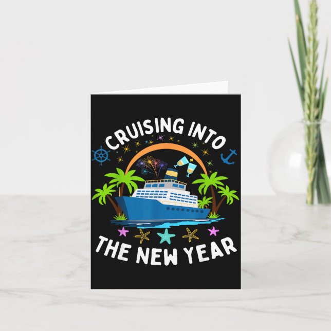 Cruising Into New Year 2026 Family Matching Vacati Card (Front)