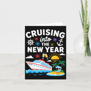 Cruising Into New Year 2026 Match Family Vacation Card