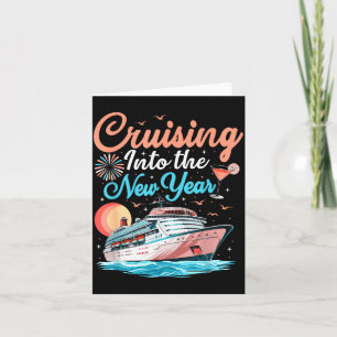 Cruising Into New Years Eve Party Countdown Happy  Card