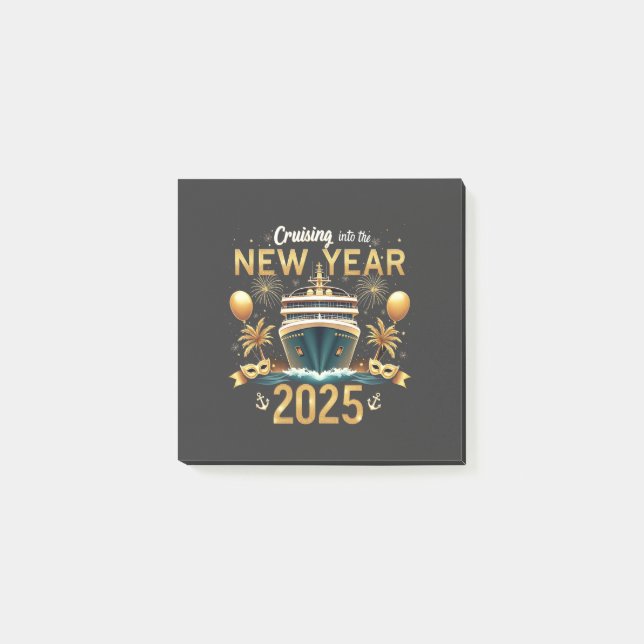 Cruising into the New Year 2025 Eve Family Crew  Post-it Notes (Front)