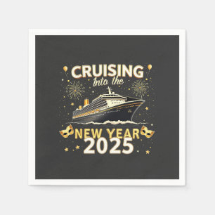 Cruising into the New Year 2025 Family Cruise Napkin
