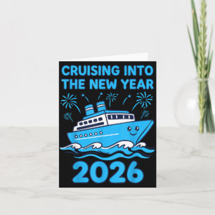 Cruising Into The New Year 2026 Celebration Card