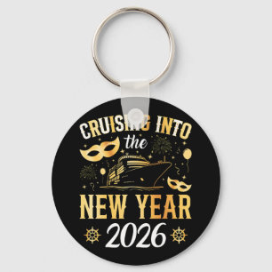 Cruising into the New Year 2026 Circle Key Ring