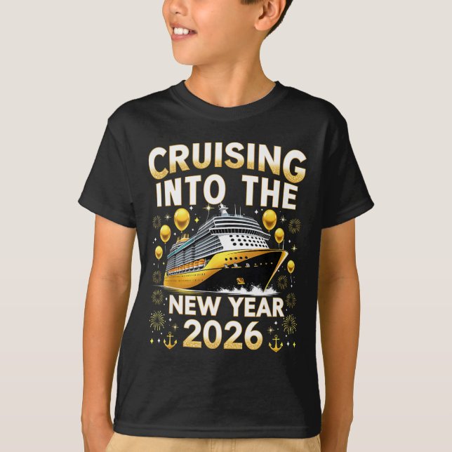 Cruising Into The New Year 2026 Cruise Party Gift  T-Shirt (Front)