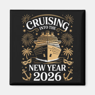 Cruising Into The New Year 2026 Cruise Ship Happy Magnet